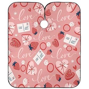 Salon Cape Love'S Day Card Love'S Day Kappers Vlekbestendig Haar Snijden Cape Waterdichte Kappers Cape Voor Kinderen Vrouwen Salon