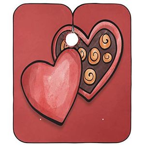 Haar knippen Cape Love'S Day Rood Hart Liefde Dag Kapper Schort Waterdichte Kapper Cape Doek Verstelbare Salon Toga's Voor Kinderen Vrouwen Kapper