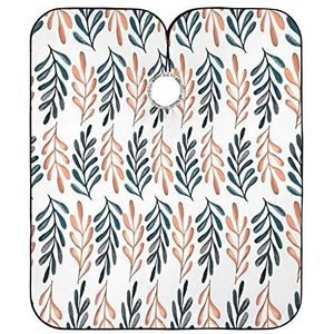 Styling Capes Natuurlijke Bladeren Patroon Volledige Lengte Cape Verstelbare Kappers Jurk Professionele Kapper Kapper Cape Voor Mannen Snijden Kleuren