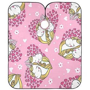 Kappers Leuke Uni-Maïs Falling Love Love'S Day Kappers Cape Verstelbare Kappers Schort Anti-Statische Kappers Cape Voor Kappers Mannen Kinderen