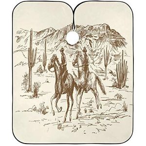 Kappers Cape Amerikaanse West Cowboy Styling Capes Anti-Statische Kappers Jurk Gepersonaliseerde Kapper Cape Doek Voor Mannen Salon Kapper