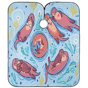 Kappers Jurk Leuke Bruin Dier Haar Snijden Jurk Waterdicht Haar Snijden Schort Unisex Kapper Kapper Cape Voor Kapper Haar Snijden Salon