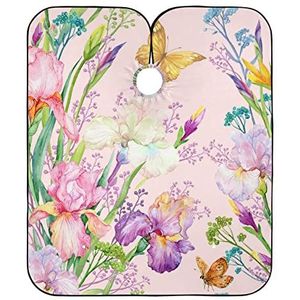 Styling Capes Irissen Bloemen En Gele Vlinder Kapper Kapper Cape Waterdichte Kappers Schort Verstelbare Kappers Jurk Voor Mannen Kids Salon