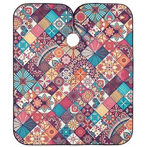 Kapper Schort Cape Arabesque Grafische Patroon Schort Anti-Statische Kappers Unisex Kapsel Schort Jurk Voor Kappers Kapper Familie