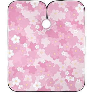 Kapper Schort Cape Roze Cherry Kappers Cape Verstelbare Haar Snijden Jurk Gepersonaliseerde Salon Jurken Voor Kids Styling Kappers