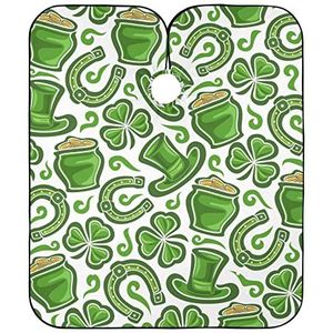 Kapper Schort Cape Groene Hoed En Lucky Hoefijzer Haar Snijden Schort Waterdichte Salon Cape Unisex Kapper Kapper Cape Voor Kapper Kapper Snijden