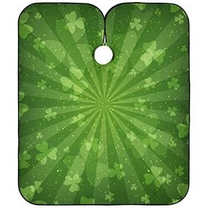 Kapper Schort Abstracte Groene Klaver Haar Snijden Cape Unisex Kapper Kapper Cape Vlekbestendig Kappers Schort Voor Kleuren Kappers Mannen
