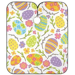 Kapsel Schort Jurk Kleurrijke Bloemen Takken En Eieren Kapper Schort Verstelbare Styling Capes Waterdichte Kapper Jurk Voor Familie Kinderen Haar Knippen