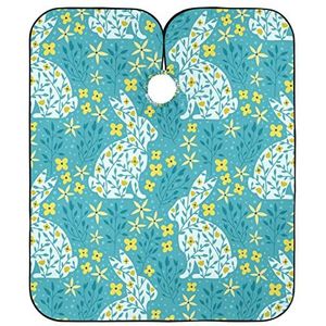 Haar Knippen Jurk Konijn Silhouetten En Bloemen Salon Jassen Waterdichte Kappers Jurk Unisex Haar Knippen Jurk Voor Kinderen Kinderen Kapper