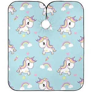 Kapper Kapper Cape Leuke Uni-Corns Haar Knipjurk Antistatische Kappers Schort Waterdichte Kappers Jurk Voor Styling Haar Snijden Familie