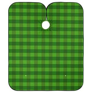 Kapper Schort Cape Groene Geruite Kappers Jurk Gepersonaliseerde Kappers Schort Unisex Kappers Cape Voor Kleur Vrouwen Kapper