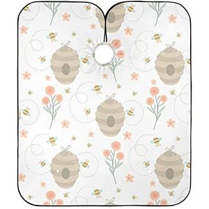 Kapper Schort Leuke Cartoon Bijen Kappers Cape Waterdichte Salon Cape Unisex Kapper Cape Doek Voor Kleuren Styling Vrouwen