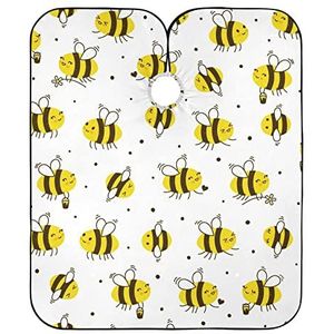 Haar Snijden Schort Leuke Honing Bijen Kappers Schort Verstelbare Kappers Salon Cape Waterdichte Kappers Voor Kapper Snijden Styling