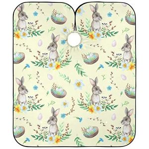 Kapper Schort Aquarel Grijs Haas Bloem Ei Haar Snijden Toga Antistatische Salon Jassen Vlekbestendig Haar Snijden Toga Voor Familie Kleurplaten Kapsel