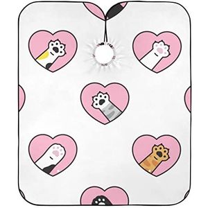 Haar Snijden Schort Kat Klauwen Styling Capes Verstelbare Kapper Cape Doek Gepersonaliseerde Kappers Schort Voor Kinderen Salon Vrouwen