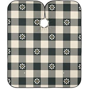 Kapper Kapper Cape Zwarte Plaid En Madeliefjes Kapper Schort Verstelbare Kappers Gepersonaliseerde Kapper Cape Voor Styling Kapper Kappers