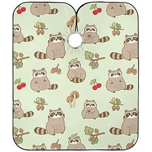 Haar Snijden Schort Cartoon Wasbeer Kappers Schort Verstelbare Salon Cape Gepersonaliseerde Haar Snijden Toga Voor Kapper Kids Salon