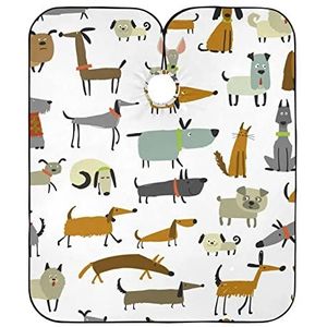 Kapsel Schort Jurk Leuke Honden Kapper Jurk Anti-Statische Kapper Schort Waterdichte Kapper Schort Cape Voor Styling Mannen Kapper