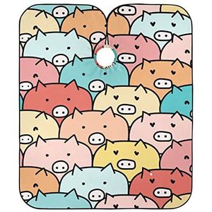 Kapper Schort Cape Leuke Varken Kapsel Cape Professionele Kapper Schort Verstelbare Volledige Lengte Cape Voor Kleuren Kappers Kinderen