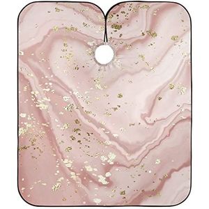 Kappers Cape Abstracte Gouden Splash Textuur Haar Knipjurk Gepersonaliseerde Kapsel Schort Jurk Waterdichte Schort Voor Kinderen Kapper Mannen