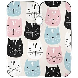 Kapper Schort Leuke Kat Noedels Kappers Schort Verstelbare Kapsel Cape Gepersonaliseerde Schort Voor Familie Styling Kleuren