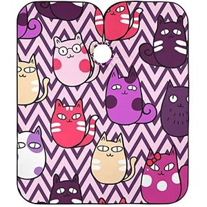 Kapper Kapsel Cape Leuke Grappige Kittens Salon Cape Unisex Styling Capes Verstelbare Haar Snijden Schort Voor Familie Kappers Kids