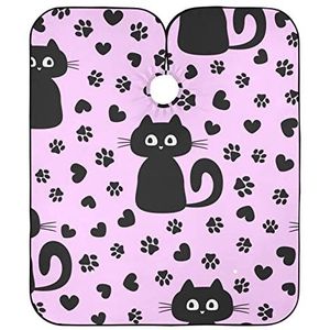 Haar knippen Cape Leuke Kittens En Kat Poten Kappers Salon Cape Waterdichte Kapper Cape Doek Anti-Statische Kapper Kapsel Cape Voor Styling Familie Kapsel