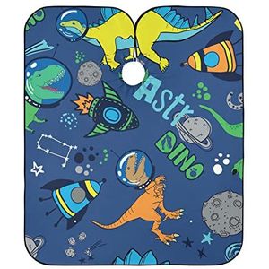 Kapsel Cape Dinosaurussen In De Ruimte Haar Snijden Toga Waterdichte Volledige Lengte Cape Unisex Kappers Voor Kinderen Styling Coloring