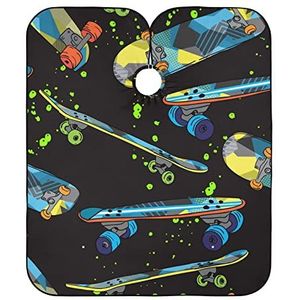 Schort Skateboard Patroon Salon Cape Unisex Haar Snijden Schort Vlekbestendig Kappers Cape Voor Kinderen Familie Styling