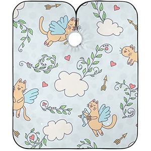 Haar Knipjurk Vliegende Katten Salon Jassen Waterdichte Kapsel Schort Jurk Unisex Kappers Schort Voor Kleuren Mannen Kinderen