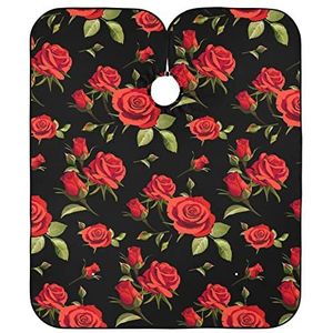 Kapper Cape Rode Rose Kapper Jurk Vlekbestendig Salon Cape Unisex Kappers Salon Cape Voor Kinderen Kappers Kapsel
