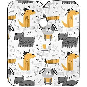 Volledige Lengte Cape Leuke Honden Kappers Gown Unisex Kapper Jurk Verstelbare Kapper Kapper Cape Voor Styling Kinderen Familie