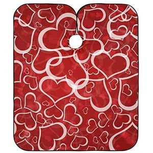 Kappers Schort Rode Harten Kappers Jurk Vlekbestendig Kappers Schort Professionele Salon Cape Voor Styling Kids Salon