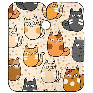 Kapper Cape Doek Leuke Grappige Kittens Kappers Schort Gepersonaliseerde Schort Antistatische Kappers Jurk Voor Vrouwen Haar Knippen Familie