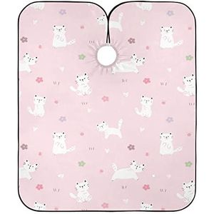 Kapper Schort Cartoon Kat Salon Cape Vlekbestendig Kappers Anti-Statische Haar Snijden Toga Voor Kappers Styling Coloring