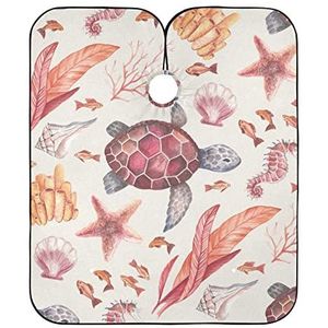 Kapper Schort Cape Oceaan Onderwater Dieren Haar Knipjurk Unisex Kappers Anti-Statische Kapsel Schort Jurk Voor Mannen Snijden Haar Knippen
