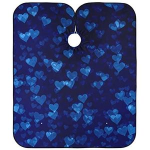 Kapsel Schort Jurk Abstract Blauw Gloeiende Harten Kapper Schort Professionele Kappers Jurk Anti-Statische Kappers Voor Mannen Salon Styling