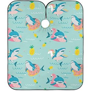 Kapper schort Cape Grappige Haai Salon Cape Verstelbare Haar Snijschort Gepersonaliseerde Volledige Lengte Cape Voor Salon Kappers Kinderen