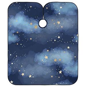 Kapper Kapsel Cape Sterren En Wolken Kappers Anti-Statische Haar Snijden Cape Waterdichte Kappers Jurk Voor Snijden Familie Kinderen