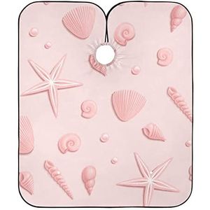 Kapper Kapper Cape Roze Strand Schelpen En Zeester Salon Cape Verstelbare Kappers Schort Vlekbestendige Kappers Voor Vrouwen Kapsalon