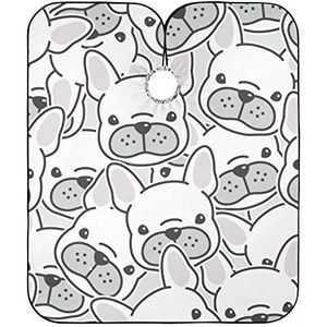 Haar Snijden Schort Franse Bulldog Hond Gezicht Kapsel Cape Gepersonaliseerde Haar Snijden Toga Professionele Salon Cape Voor Familie Kapper Salon