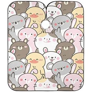 Salon Cape Leuke Cartoon Dier Styling Capes Unisex Kappers Schort Professionele Kapper Kapper Cape Voor Styling Kappers Snijden