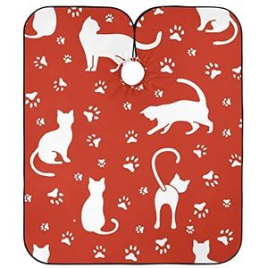 Kappers Schort Leuke Katten Kappers Cape Vlekbestendige Kapper Jurk Verstelbare Kapsel Schort Jurk Voor Kapper Mannen Styling