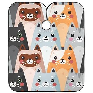 Kapper Kapper Cape Grappige Cartoon Kat Kappers Cape Anti-Statische Kapsel Cape Gepersonaliseerde Kappers Cape Voor Kinderen Kapper Haar Knippen