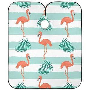 Kappers Cape Flamingo Vogel En Tropische Bladeren Salon Cape Gepersonaliseerde Kapsel Cape Unisex Kapper Jurk Voor Kleuren Mannen Kapper