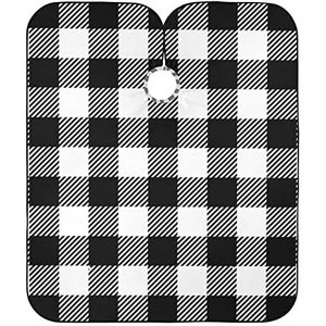 Kappers Klassieke Zwart-Wit Geruit Haar Snijden Jurk Vlekbestendig Kapper Cape Doek Waterdichte Salon Cape Voor Kinderen Styling Salon