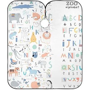 Kappers Schort Cartoon Dier Alfabet Salon Jassen Professionele Kapsel Schort Jurk Verstelbare Kapper Schort Voor Kapper Snijden Familie