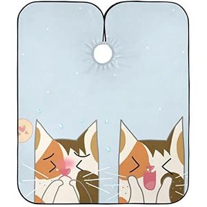 Kapper Schort Grappige Katten Kappers Cape Waterdichte Kappers Gepersonaliseerde Haar Snijden Toga Voor Mannen Styling Kapper