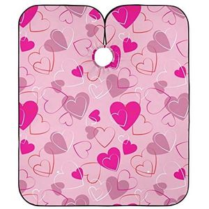 Salonjurken Roze Mooie Harten Kapsel Schort Jurk Gepersonaliseerde Kapper Schort Verstelbare Salon Cape Voor Vrouwen Mannen Salon