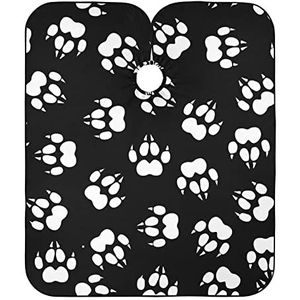 Kappers Salon Cape Dier Voetafdrukken Kappers Schort Gepersonaliseerde Kappers Jurk Unisex Haar Snijden Schort Voor Kleuren Snijden Styling